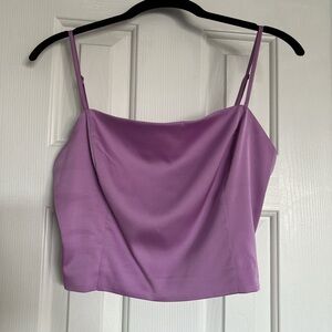 Sunday Best Purple Satin Cami Top